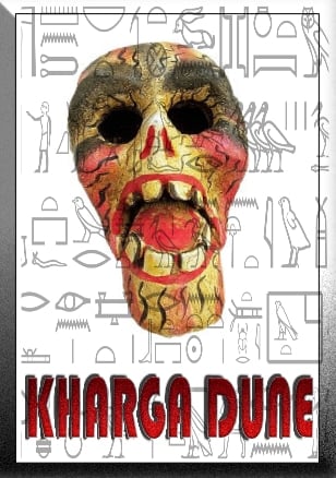 skeletong with hieroglphycis background, scary african art